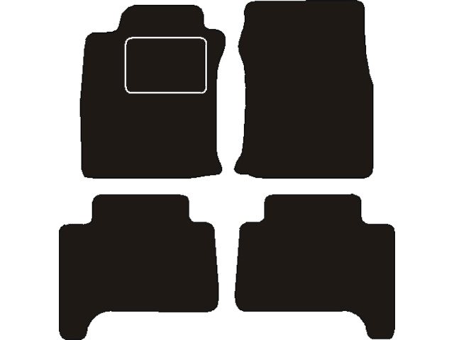 MATTENSET NAALDVILT (ZWART) TOYOTA LANDCRUISER 120