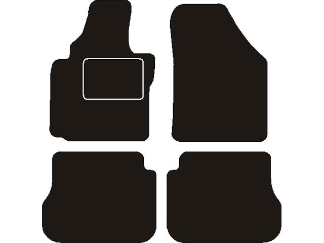 MATTENSET NAALDVILT (ZWART) VW CADDY COMBI III 2 SLIDING DOOREN COMPLEET 2004 - 2015