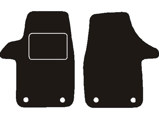 MATTENSET NAALDVILT (ZWART) VW TRANSPORTER T5 VOOR 2 DELIG + BEV 2003 - 2015