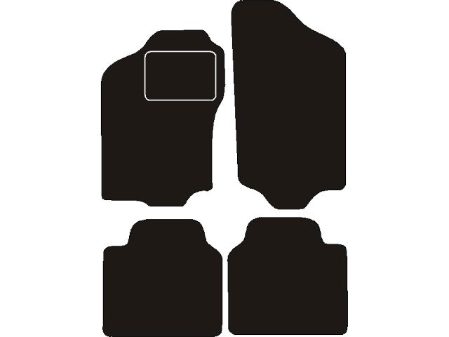 MATTENSET NAALDVILT (ZWART) ALFA 155  1992 - 1997