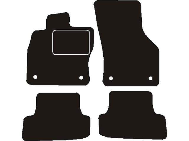 MATTENSET NAALDVILT (ZWART) AUDI A3 8V 2012 - 2021