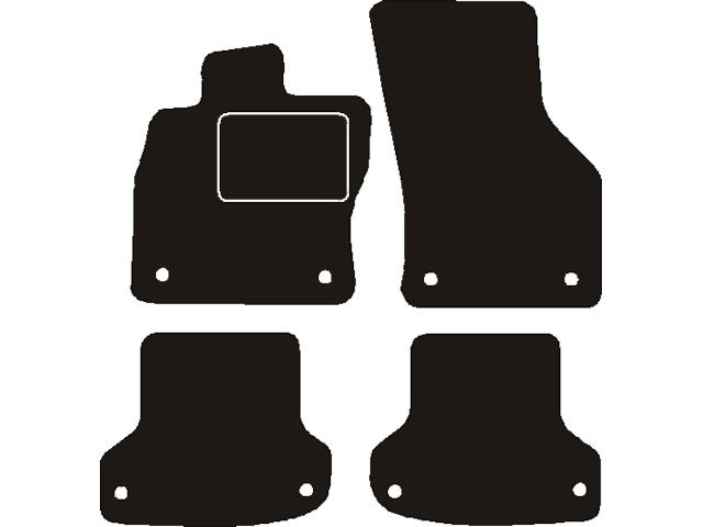 MATTENSET NAALDVILT (ZWART) AUDI A3 SPORTBACK 8PA 2004 - 2013