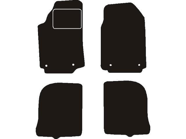 MATTENSET NAALDVILT (ZWART) AUDI 100 OUD  1982 - 1991