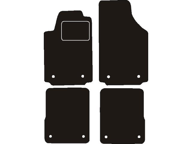 MATTENSET NAALDVILT (ZWART) AUDI A2  2000 - 2005