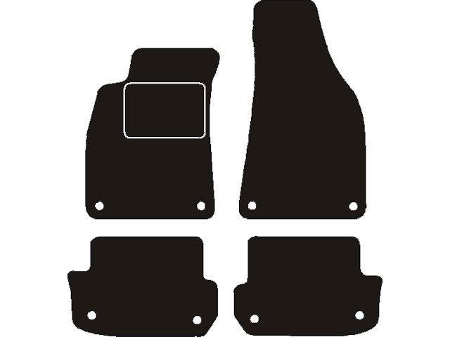 MATTENSET NAALDVILT (ZWART) AUDI A4 CABRIO 2000 - 2008
