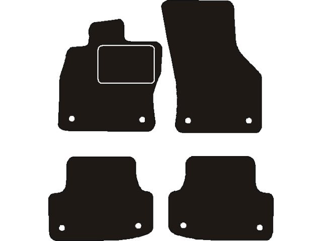 MATTENSET NAALDVILT (ZWART) AUDI A3 SPORTBACK 8VA 2013 - 2020