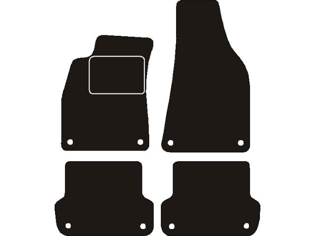 MATTENSET NAALDVILT (ZWART) AUDI A4  2000 - 2008