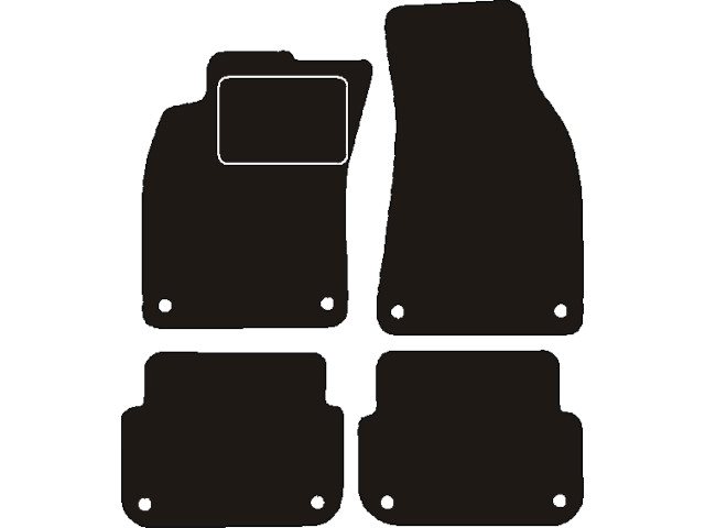 MATTENSET NAALDVILT (ZWART) AUDI A6 2004 - 2007