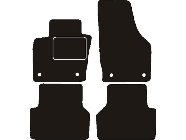 MATTENSET NAALDVILT (ZWART) AUDI Q3 2011 ->