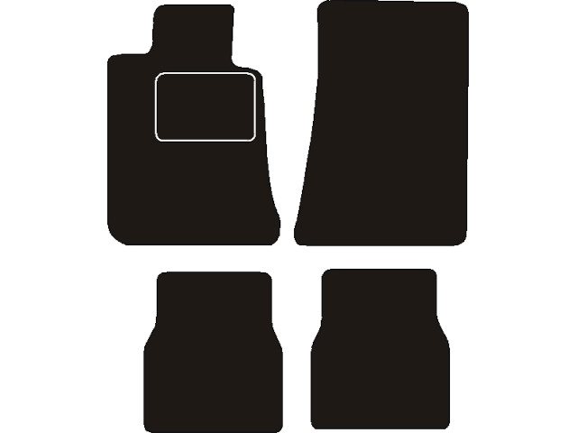 MATTENSET NAALDVILT (ZWART) BMW E30 (3 SERIE)  1981 - 1994