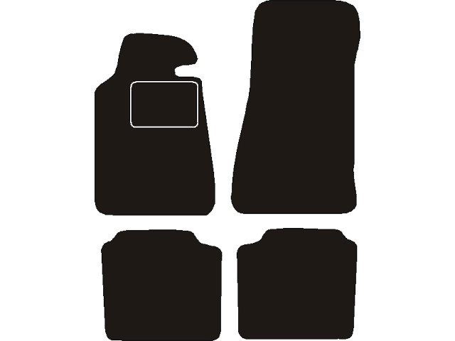 MATTENSET NAALDVILT (ZWART) BMW E32 (7 SERIE) 1986 - 1994