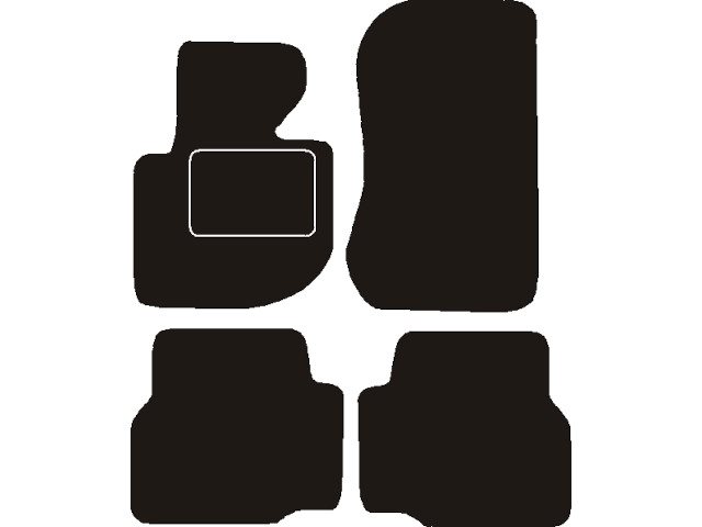MATTENSET NAALDVILT (ZWART) BMW E36 (3 SERIE) COMPACT 1994 - 2000