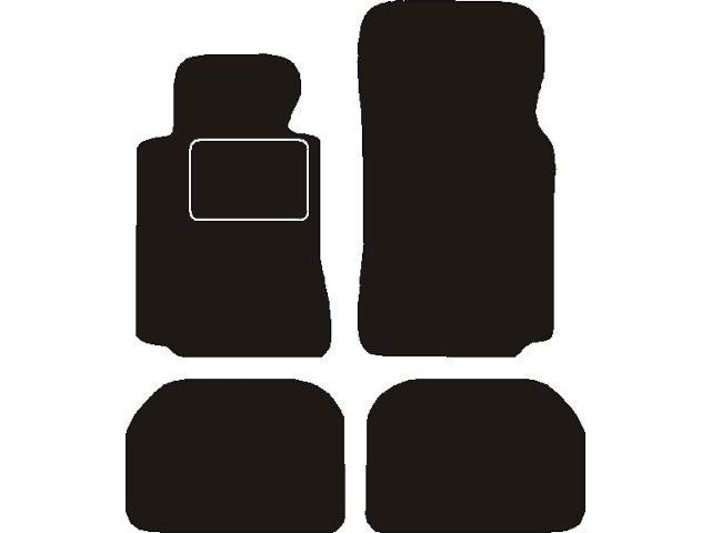MATTENSET NAALDVILT (ZWART) BMW E38 (7 SERIE)  1994 - 2001