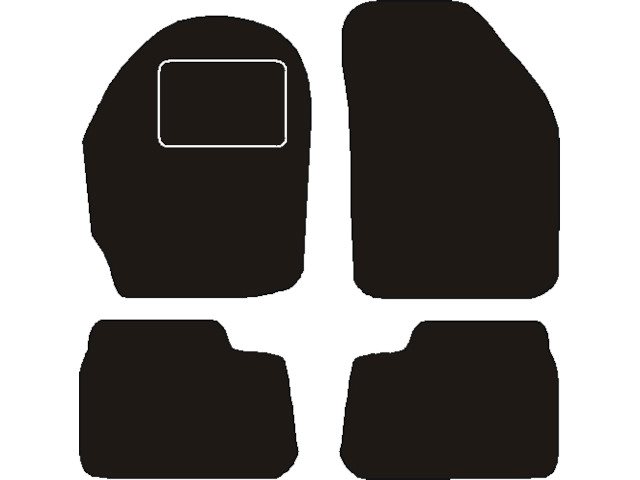 MATTENSET NAALDVILT (ZWART) CHEVROLET MATIZ  1998 - 2001