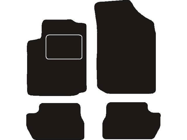 MATTENSET NAALDVILT (ZWART) CITROEN C2 2003 - 2010