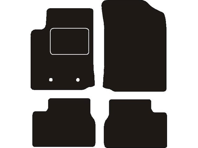 MATTENSET NAALDVILT (ZWART) CITROEN C3 2005 - 2009 + BEVESTIGING