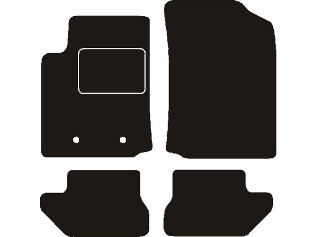 MATTENSET NAALDVILT (ZWART) CITROEN C3 PLURIEL 2003 + BEVESTIGING