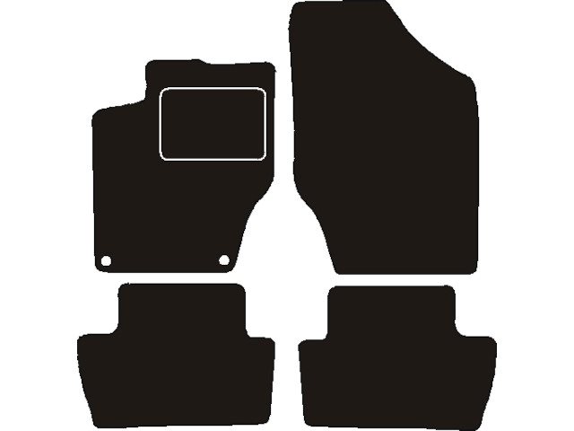 MATTENSET NAALDVILT (ZWART) CITROEN C4 / DS4 2010 ->