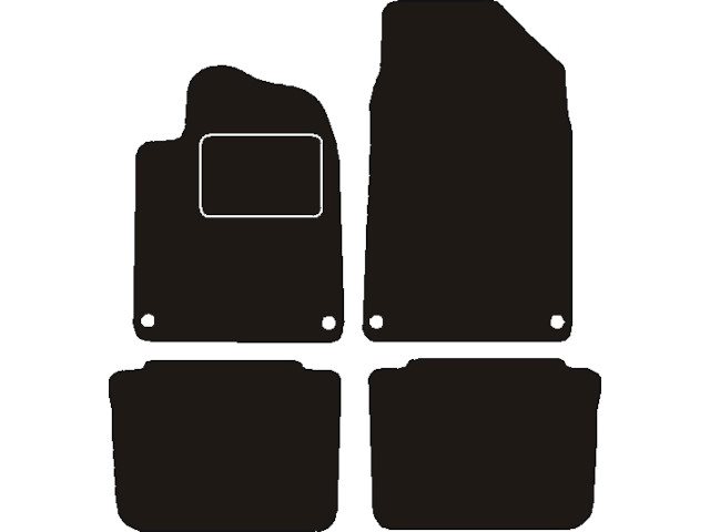 MATTENSET NAALDVILT (ZWART) CITROEN C6 2005 ->