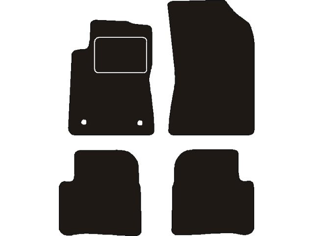 MATTENSET NAALDVILT (ZWART) CITROEN C3 2016 ->