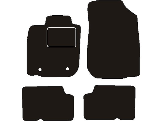 MATTENSET NAALDVILT (ZWART) DACIA DUSTER 2X4 2010 - 2014