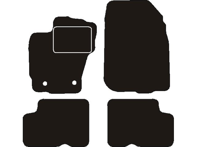 MATTENSET NAALDVILT (ZWART) DACIA DUSTER 4X2 2017 ->