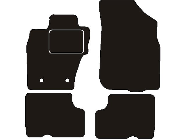 MATTENSET NAALDVILT (ZWART) DACIA DUSTER 4X4  2010 - 2014