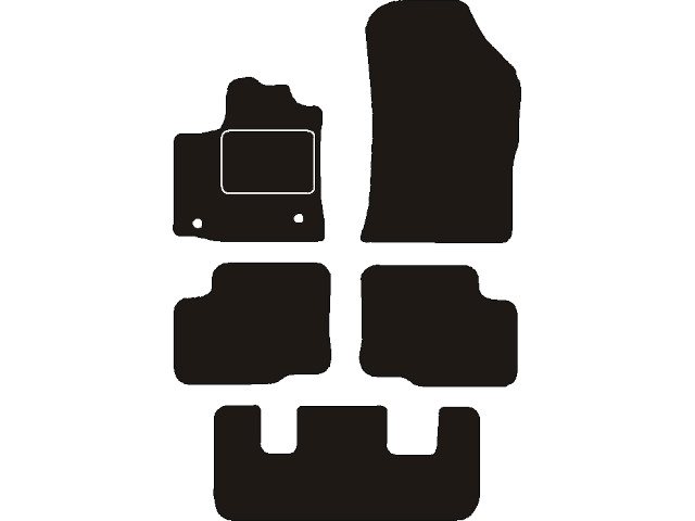 MATTENSET NAALDVILT (ZWART) DACIA LODGY MET 3E RIJ 2012->