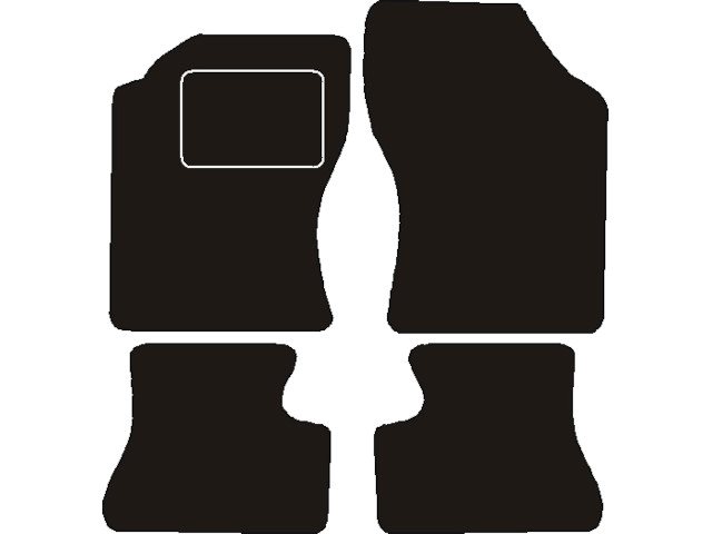 MATTENSET NAALDVILT (ZWART) DAIHATSU CUORE 4 1995 - 1999