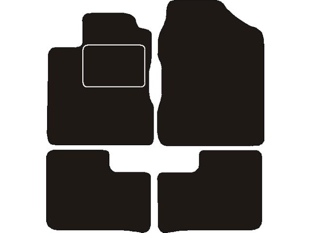 MATTENSET NAALDVILT (ZWART) DAIHATSU CUORE 6 2003 - 2007