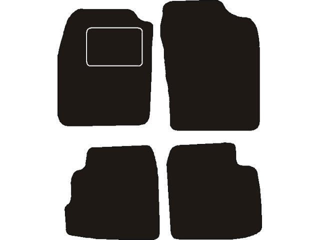 MATTENSET NAALDVILT (ZWART) DAIHATSU CUORE 7 2007 ->