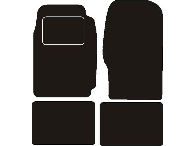MATTENSET NAALDVILT (ZWART) DAIHATSU ROCKY  1997->