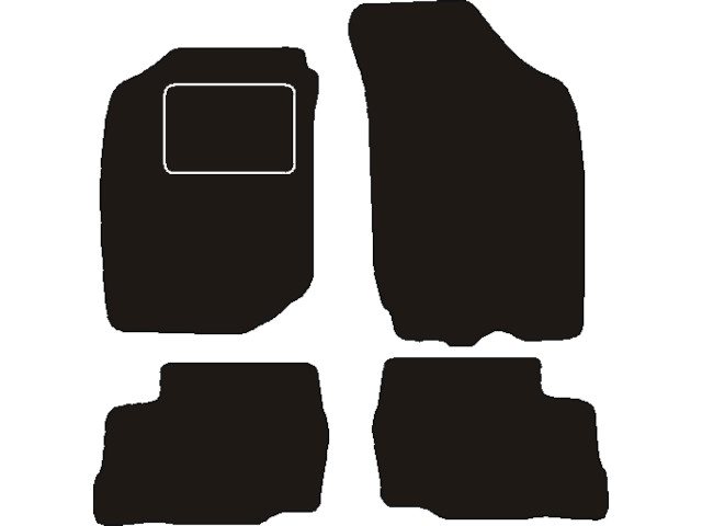 MATTENSET NAALDVILT (ZWART) DAIHATSU YRV 2000 ->