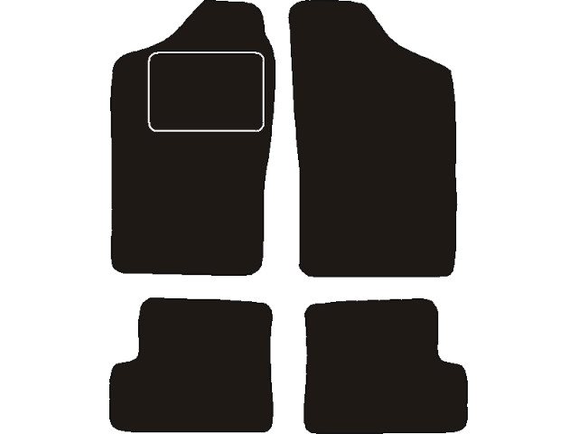 MATTENSET NAALDVILT (ZWART) FIAT CINQUENCENTO 1991 - 1998