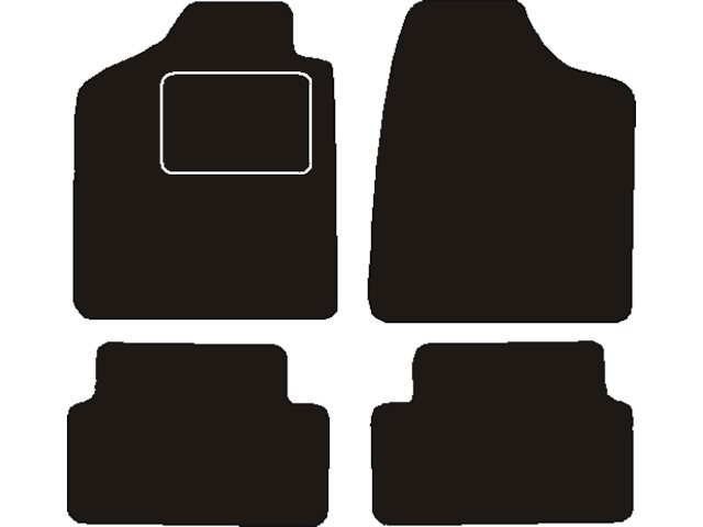 MATTENSET NAALDVILT (ZWART) FIAT PANDA I 1981 - 2004