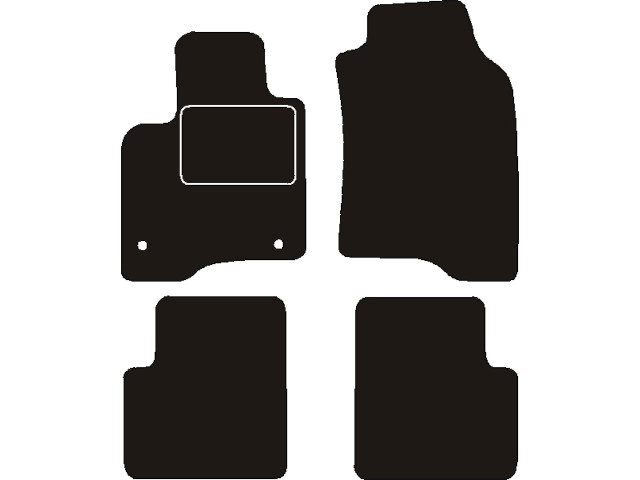 MATTENSET NAALDVILT (ZWART) FIAT PANDA III / TWINAIR 2012 ->