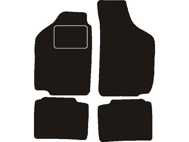 MATTENSET NAALDVILT (ZWART) FIAT PUNTO I 1994 - 2000