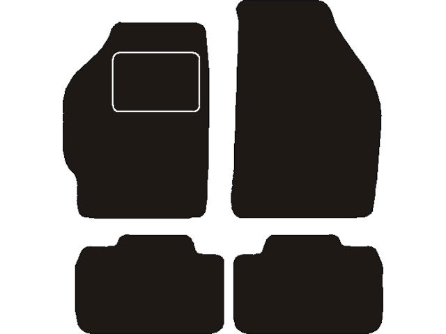 MATTENSET NAALDVILT (ZWART) FIAT PUNTO II 2000 - 2002