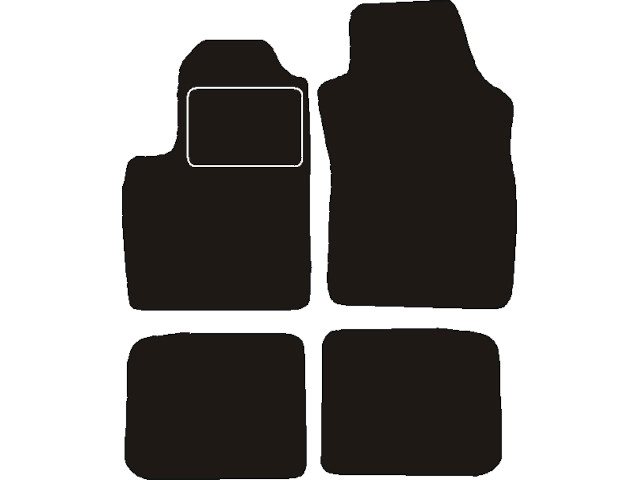 MATTENSET NAALDVILT (ZWART) FIAT PANDA DUALLOGIC 5 DEURS 2009 ->