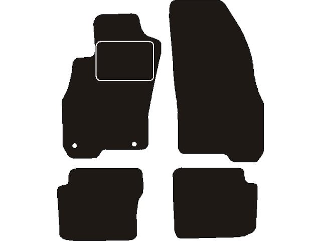 MATTENSET NAALDVILT (ZWART) FIAT PUNTO III 2012 - 2015