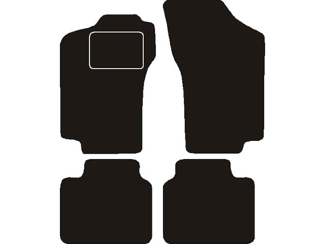 MATTENSET NAALDVILT (ZWART) FIAT TIPO  1987 - 1996