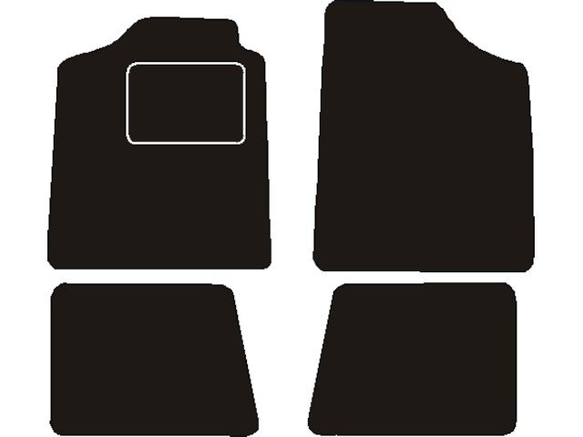 MATTENSET NAALDVILT (ZWART) FIAT UNO 1983 - 1994