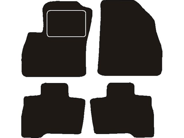MATTENSET NAALDVILT (ZWART) FIAT FIORINO QUBO 5-DEURS 2008 ->