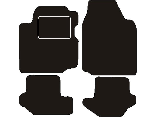 MATTENSET NAALDVILT (ZWART) FORD FIESTA IV 1996 - 2002