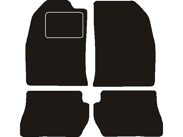 MATTENSET NAALDVILT (ZWART) FORD FIESTA V 2002 - 2005