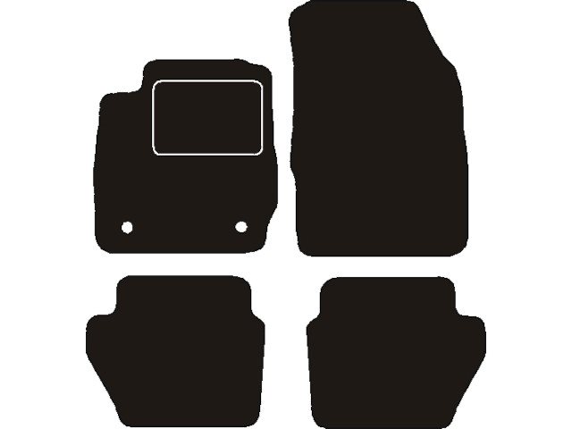 MATTENSET NAALDVILT (ZWART) FORD FIESTA VI MAART 2011 - 2013