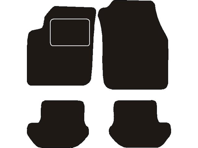 MATTENSET NAALDVILT (ZWART) FORD KA I 1996 - 2004