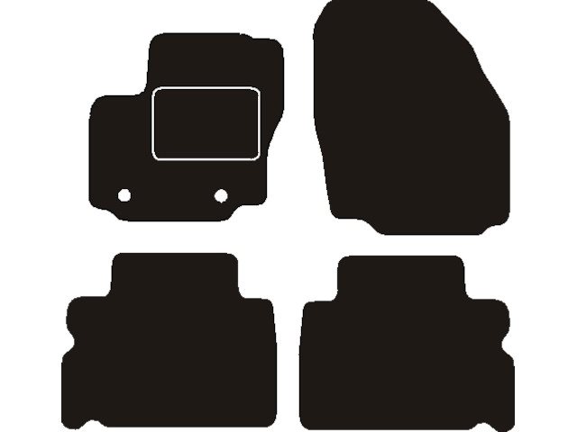 MATTENSET NAALDVILT (ZWART) FORD S-MAX 5 PERSOONS 2006 - 2014