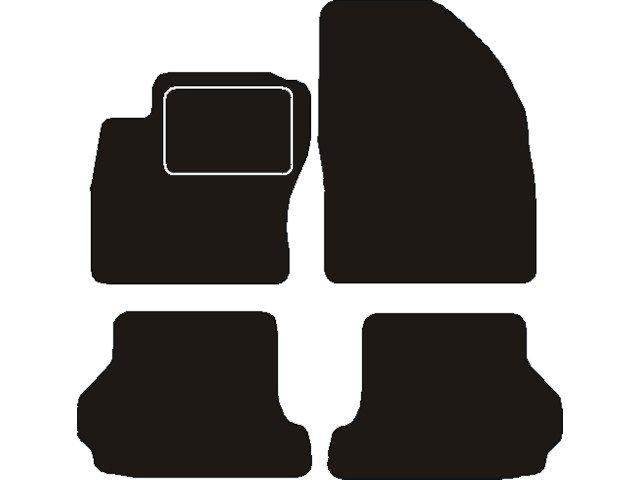 MATTENSET NAALDVILT (ZWART) FORD FOCUS COUPE CABRIO 2006 - 2010