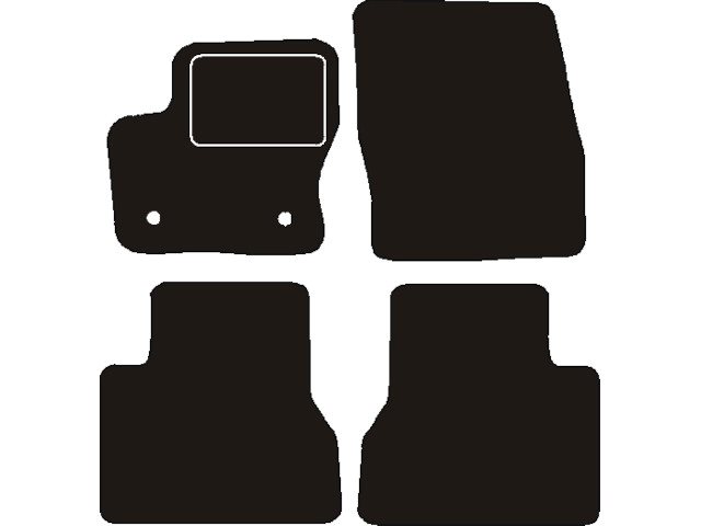 MATTENSET NAALDVILT (ZWART) FORD TOURNEO CONNECT 5 PERS 2014